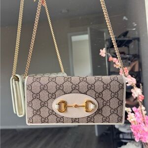 Gucci Brown and Gold Crossbody Bag